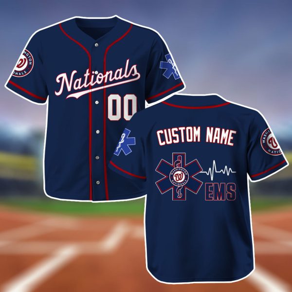 Personalized Nationals EMS Appreciation 2025 Baseball Jersey 2