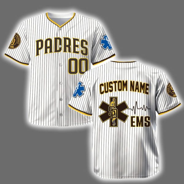 Personalized Padres EMS Appreciation 2025 Baseball Jersey