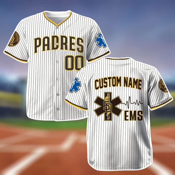 Personalized Padres EMS Appreciation 2025 Baseball Jersey 2