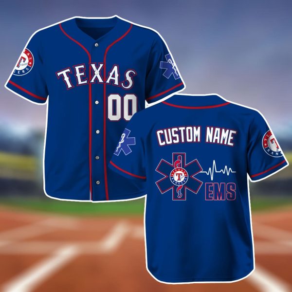 Personalized Rangers EMS Appreciation 2025 Baseball Jersey 2