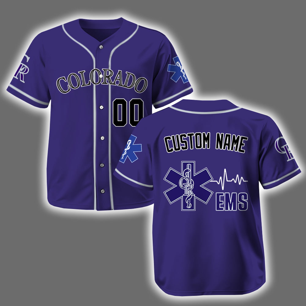 Personalized Rockies EMS Appreciation 2025 Baseball Jersey Personalized Rockies EMS Appreciation 2025 Baseball Jersey