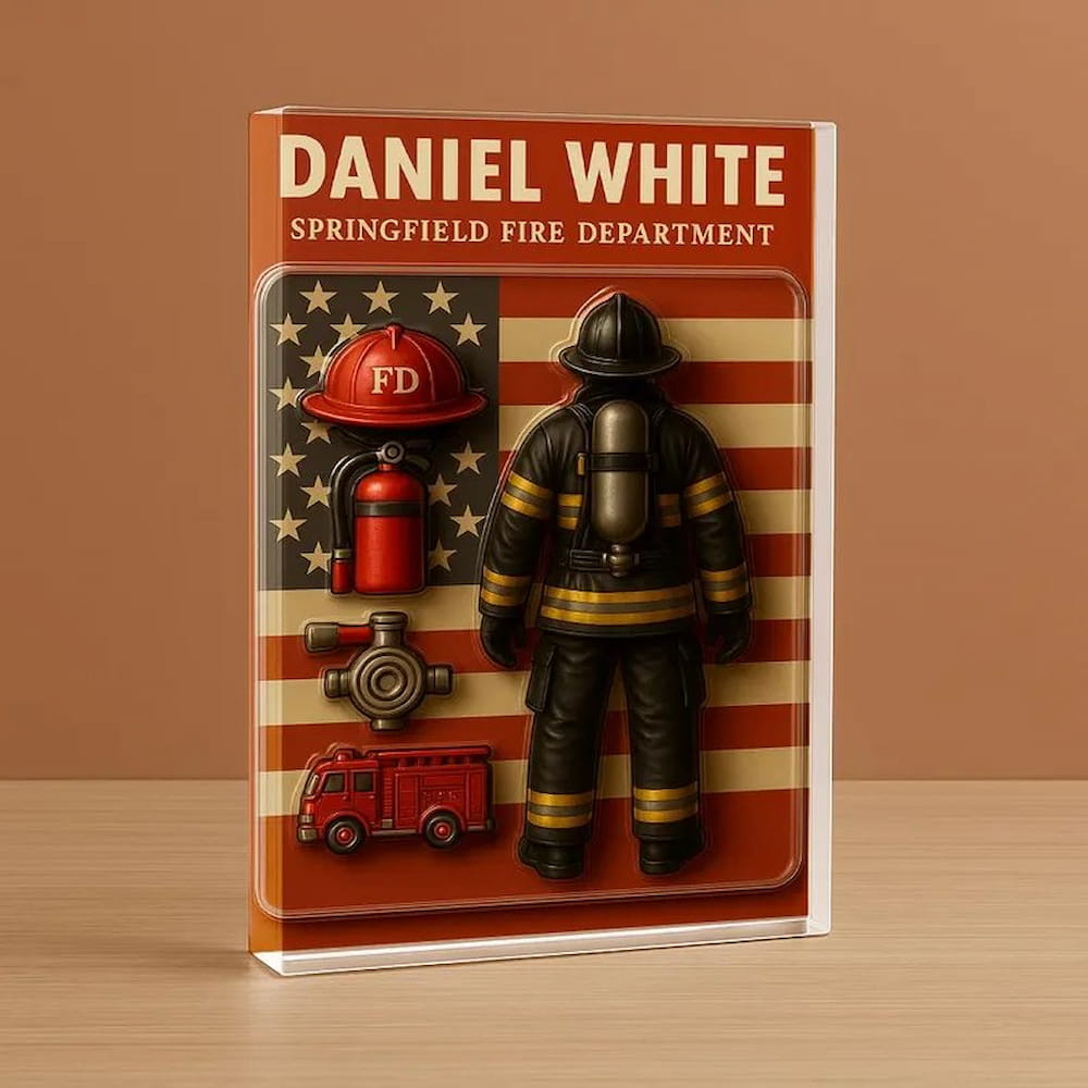 Personalized Springfield Fire Department Acrylic Block Plaque Personalized Springfield Fire Department Acrylic Block Plaque
