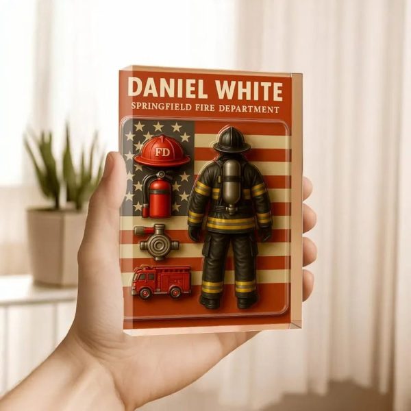 Personalized Springfield Fire Department Acrylic Block Plaque 2
