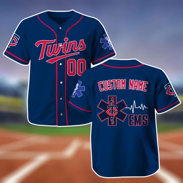 Personalized Twins EMS Appreciation 2025 Baseball Jersey 2