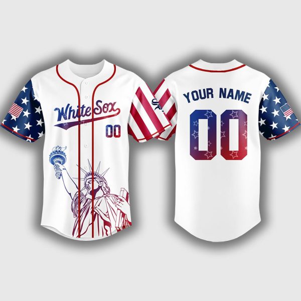 Personalized White Sox Happy Independence Day 2025 Jersey
