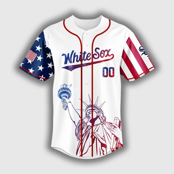Personalized White Sox Happy Independence Day 2025 Jersey 2