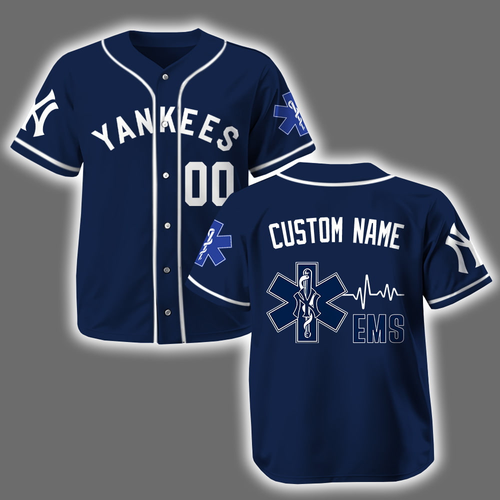 Personalized Yankees EMS Appreciation 2025 Baseball Jersey Personalized Yankees EMS Appreciation 2025 Baseball Jersey
