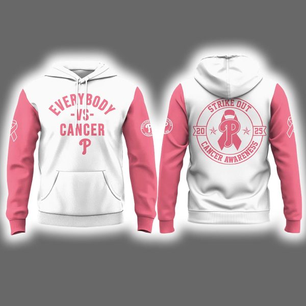 Phillies Strike Out Everybody vs Cancer Awareness Day 2025 Shirt 2