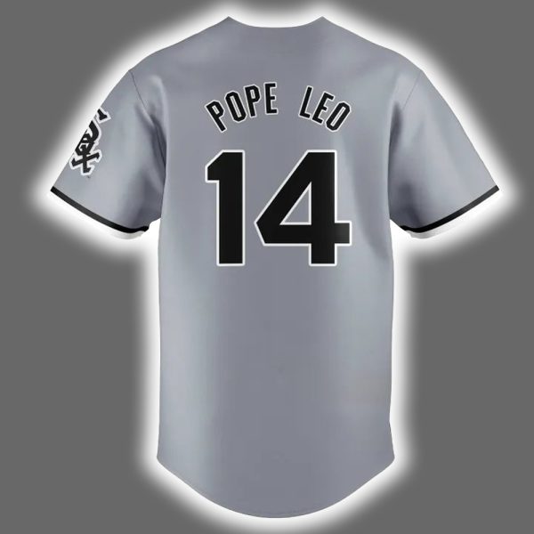 Pope Leo White Sox 14 Baseball Jersey 3
