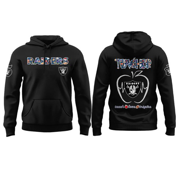 Raiders Teacher Appreciation 2025 Hoodie Joggers Cap 4