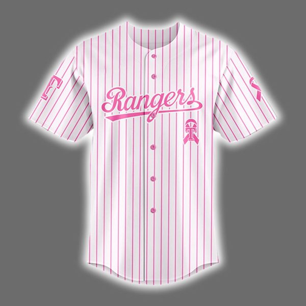 Rangers 2025 Breast Cancer Awareness Game Night Jersey 2