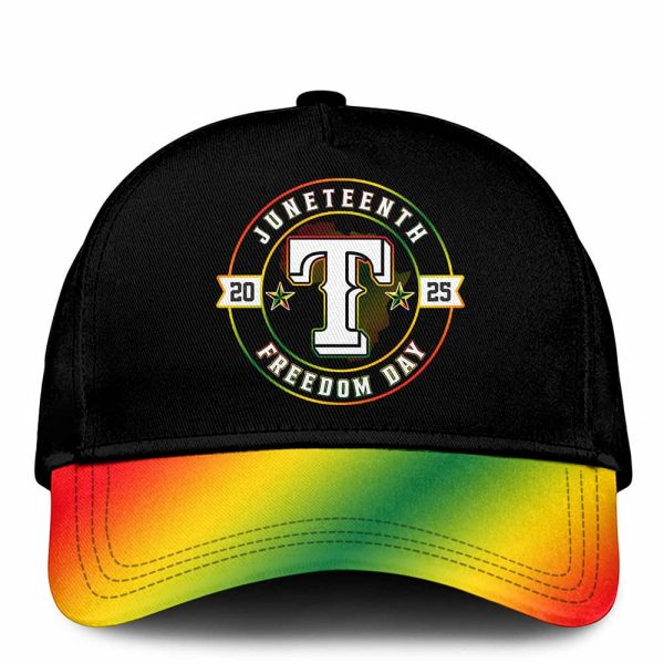 Rangers 2025 Juneteenth Freedom Day Hoodie Joggers Cap 3