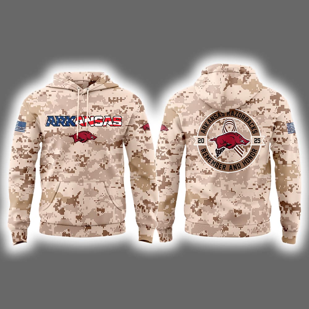 Razorbacks Memorial Day Camo Hoodie 2025 Razorbacks Memorial Day Camo Hoodie 2025
