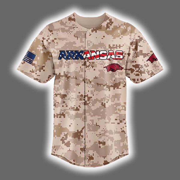 Razorbacks Memorial Day Camo Jersey 2025 2
