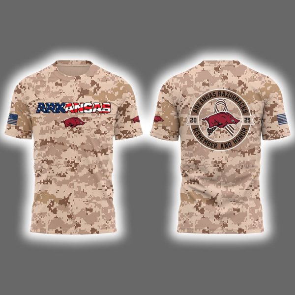 Razorbacks Memorial Day Camo Shirt 2025