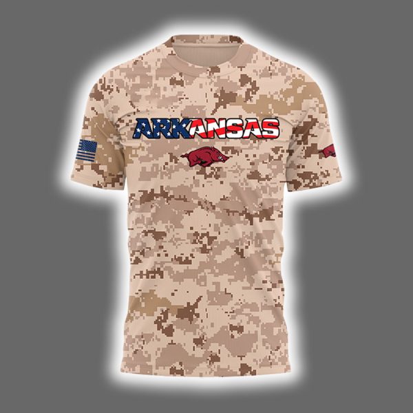 Razorbacks Memorial Day Camo Shirt 2025 2