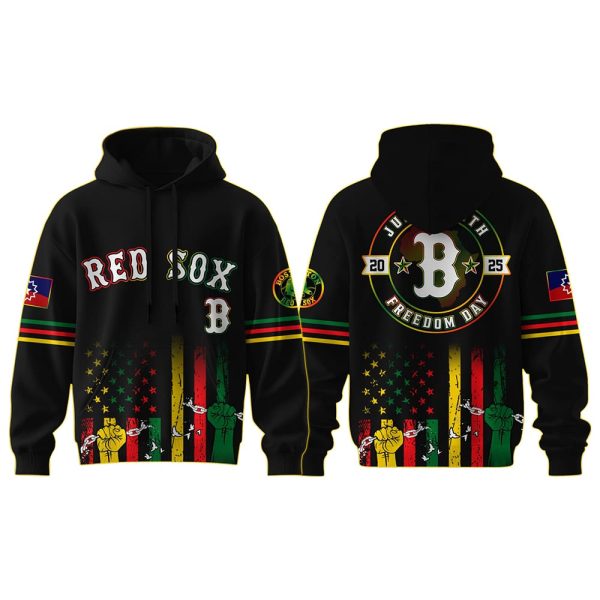 Red Sox 2025 Juneteenth Freedom Day Hoodie Joggers Cap