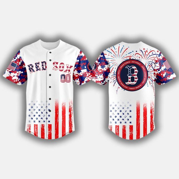 Red Sox 4th of July Military Jersey 2025