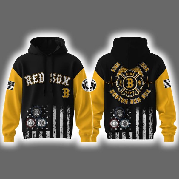 Red Sox First Responders Night Hoodie Joggers Cap 2025