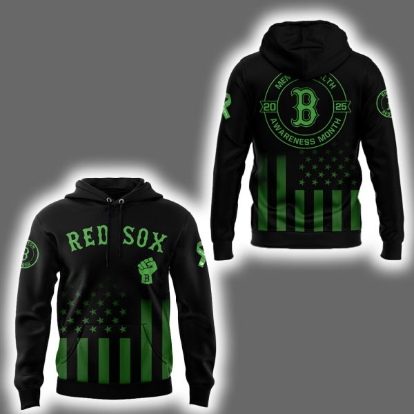 Red Sox Mental Health Awareness Month 2025 Hoodie Joggers Cap