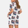 Red White And Feral USA Satin Pajama Set 3