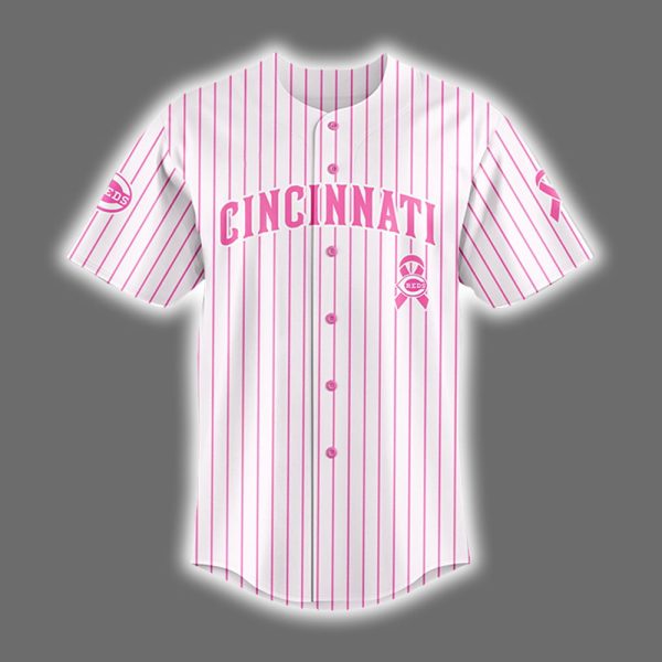 Reds 2025 Breast Cancer Awareness Game Night Jersey 2