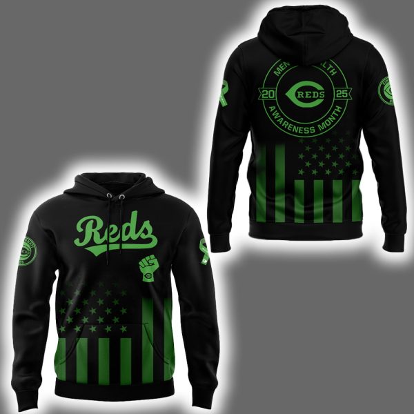 Reds Mental Health Awareness Month 2025 Hoodie Joggers Cap