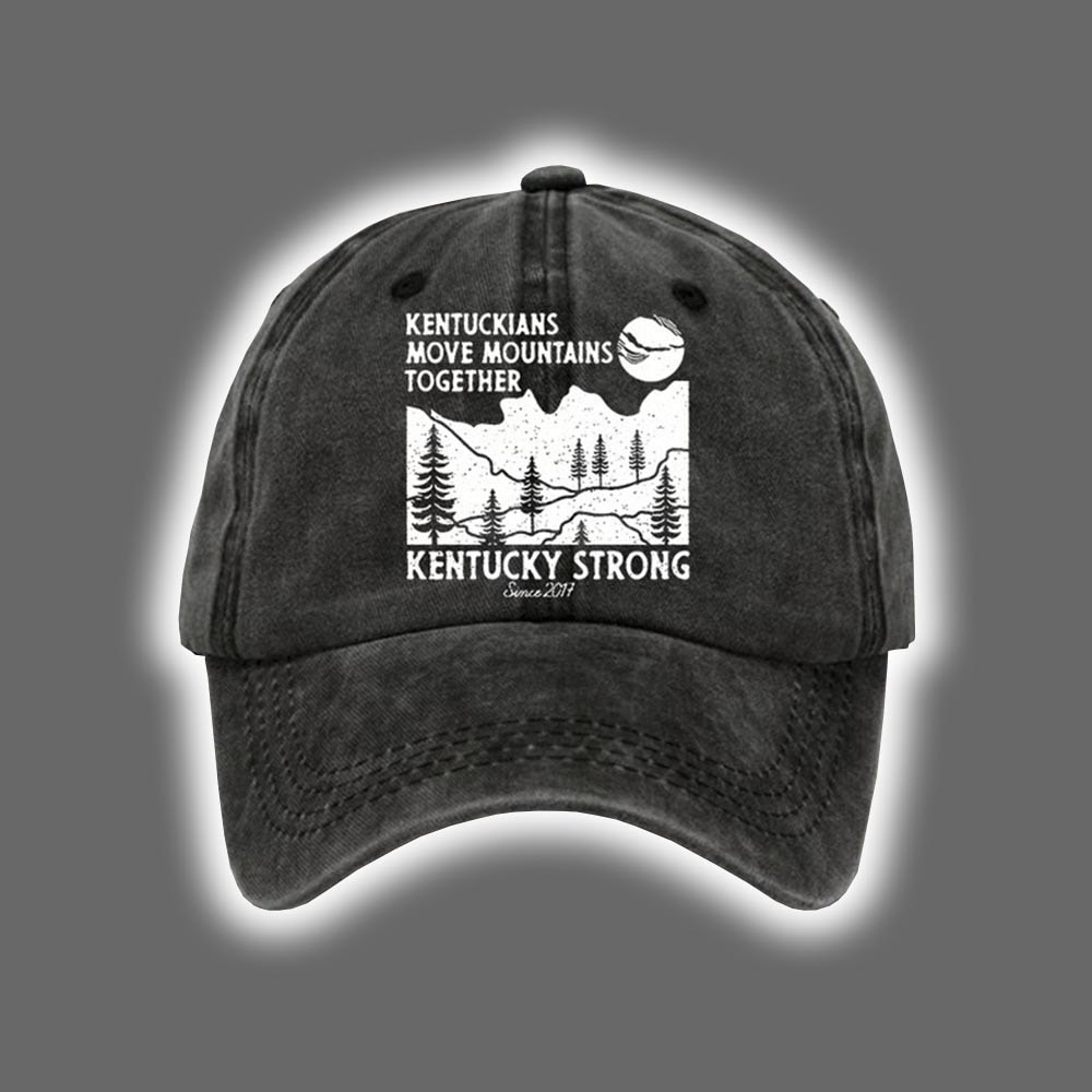 Retro Kentuckians Move Mountains Together Kentucky Strong Since 2017 Print Baseball Cap Retro Kentuckians Move Mountains Together Kentucky Strong Since 2017 Print Baseball Cap