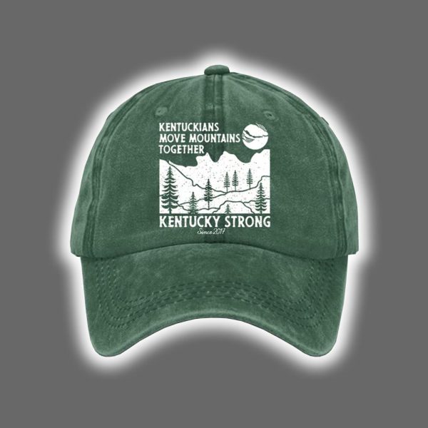 Retro Kentuckians Move Mountains Together Kentucky Strong Since 2017 Print Baseball Cap 4