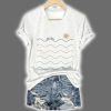 Retro Salt & Light Faith Matthew 5 13 16 Print V-Neck T-Shirt
