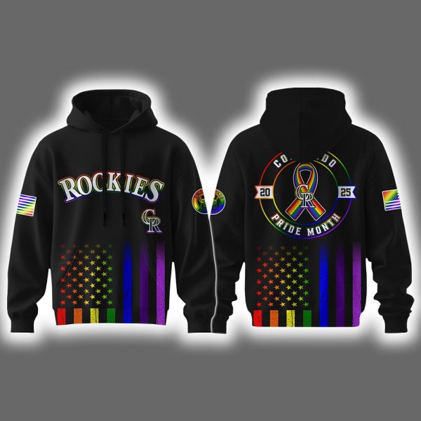 Rockies Pride Month 2025 Hoodie Joggers Cap