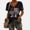 Stay For Joe Strong Prostate Cancer Awareness Print V Neck T Shirt 2