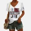 Stay For Joe Strong Prostate Cancer Awareness Print V Neck T Shirt 3