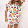 Summer Fruit FDT Print Pajama Set