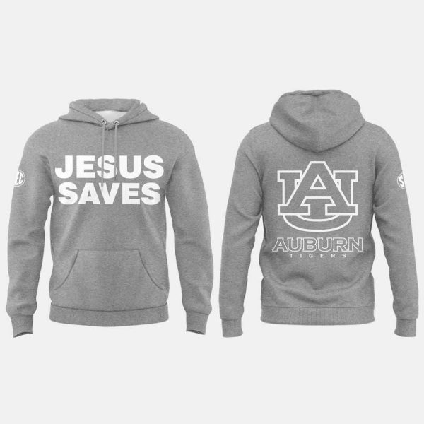 Tigers Football Jesus Saves Hoodie
