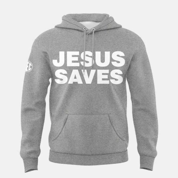 Tigers Football Jesus Saves Hoodie 2