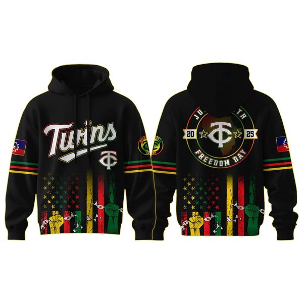 Twins 2025 Juneteenth Freedom Day Hoodie Joggers Cap