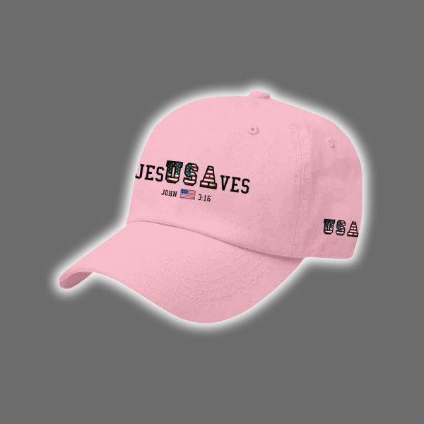 USA Jesus Saves Print Baseball Cap 4