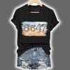 V Neck Retro 8647 Beach Seashells Print Shirt 2
