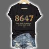 V-Neck Retro 8647 Cool Shell Formation On My Beach Walk Print Shirt