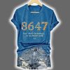 V Neck Retro 8647 Cool Shell Formation On My Beach Walk Print Shirt 4