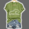 V-Neck Retro Come Hell Or High Water Kentucky Strong Faith Cross Print T-Shirt