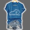 V Neck Retro Come Hell Or High Water Kentucky Strong Faith Cross Print T Shirt 4