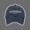 Vintage USA Jesus Saves Print Baseball Cap 2