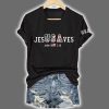 Vintage USA Jesus Saves Printed V-Neck T-Shirt