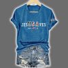 Vintage USA Jesus Saves Printed V Neck T Shirt 2