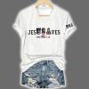 Vintage USA Jesus Saves Printed V Neck T Shirt 4