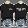 Vintage USA Jesus Saves Two-Sided Printed V-Neck T-shirt