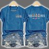 Vintage USA Jesus Saves Two Sided Printed V Neck T shirt 2