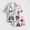 Voyage Paris Travel Satin Pajama Set